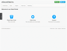Tablet Screenshot of my.esecuredata.com
